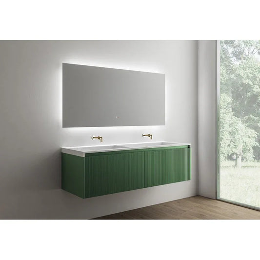 Rimini wall hung bathroom vanity 1500mm Rain Forest - Mekamart Australia