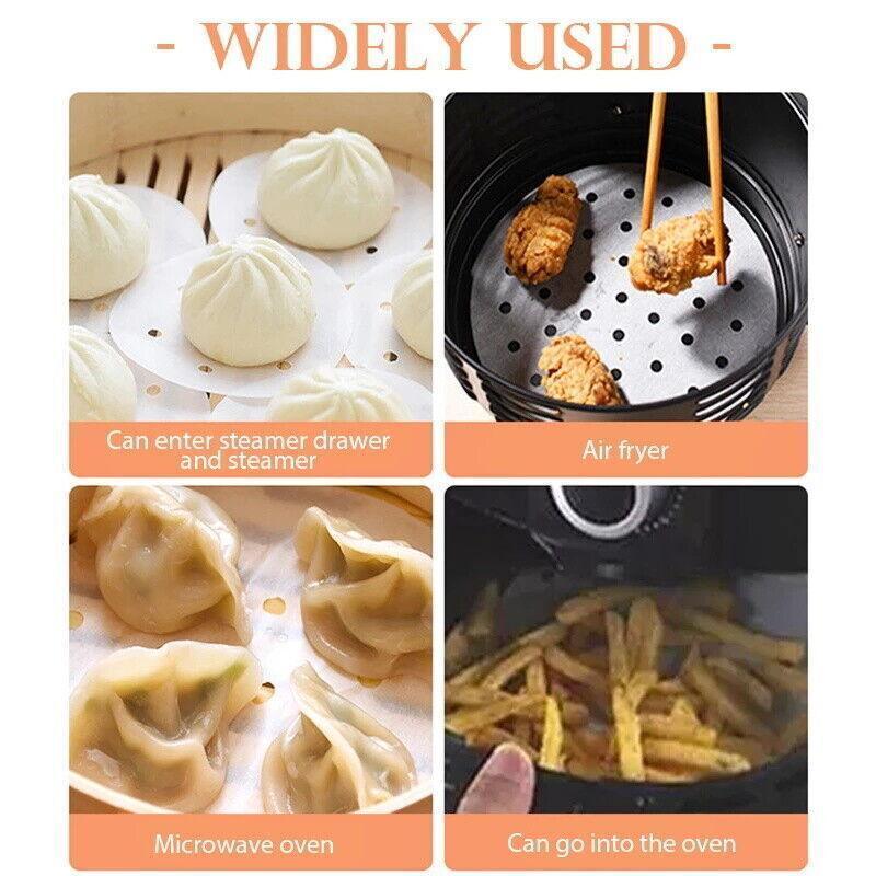 100Pcs 7/8/9 Non-Stick Air Fryer Parchment Liners - 18CM - Mekamart Australia