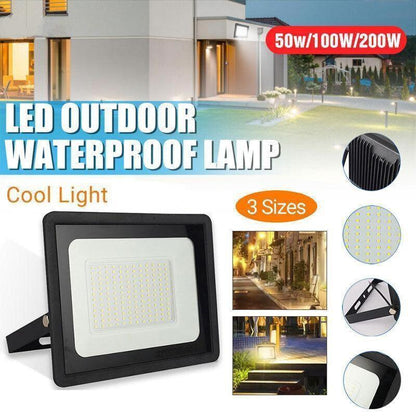 LED Flood Light 50W 100W 200W Outdoor Waterproof IP66 Cool White Security Lamp - 200W