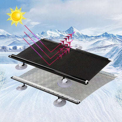 Silver Roller Blinds Suction Cup Sunshade Blackout Curtains Car Home Window Curtains - 45 X 125 CM