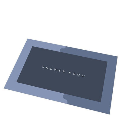 40*60CM Super Absorbent Floor Mat Soft Quick-Drying Non-Slip Diatom Mud Bath - Grey-Oval