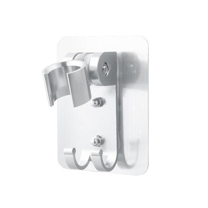Adjustable Bracket Suction Shower Head Handset Holder Bathroom Wall Mount +Hooks