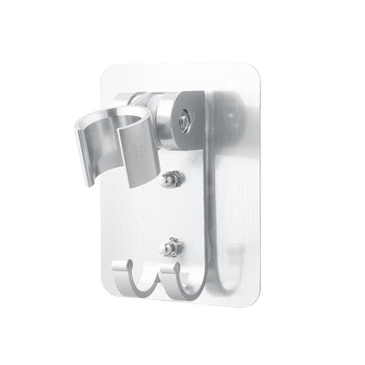 Adjustable Bracket Suction Shower Head Handset Holder Bathroom Wall Mount +Hooks
