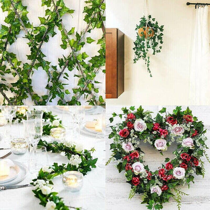 12 X 2M Artificial Ivy Vine Fake Foliage Flower Hanging Leaf Garland Plant Party - Begonia Leaves