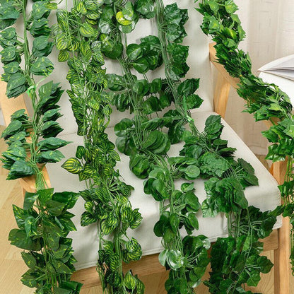 12 X 2M Artificial Ivy Vine Fake Foliage Flower Hanging Leaf Garland Plant Party - Watermelon Leaves
