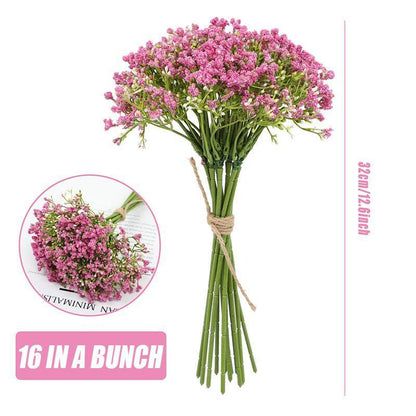 16pcs Artificial Foam Full Star Flowers Wedding Bouquet Home Decor Simulation - Purple