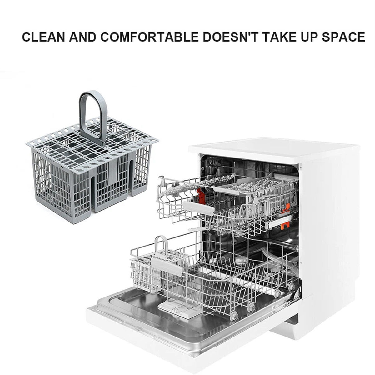 Multifunctional Dishwasher Basket Accessories Fit Hotpoint Indesit Knife And Fork Storage Basket