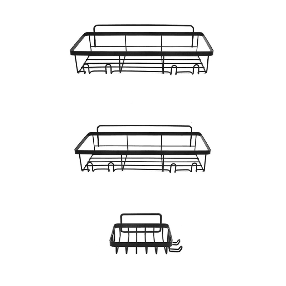Perforation Free Bathroom Shelf Space Saving Storage Rack Organizer for Home Use