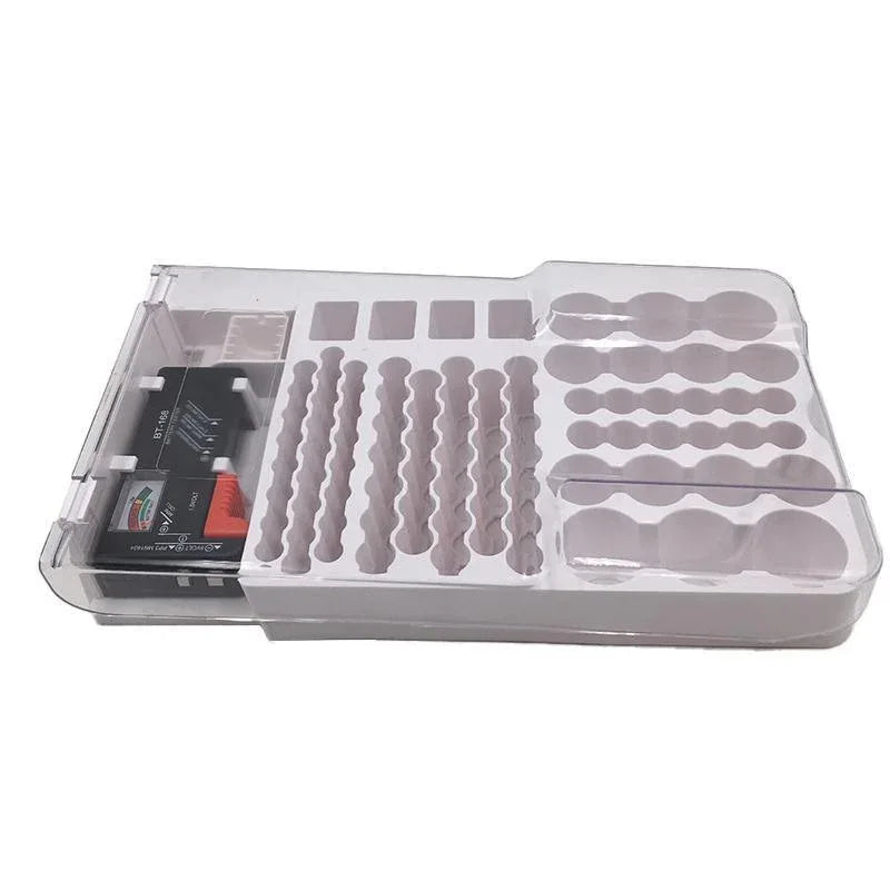 93 Slot Battery Storage Organizer Holder with Tester-Battery Caddy Rack Case Box - Mekamart Australia