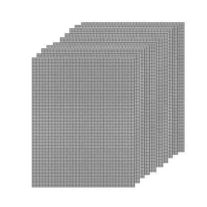 3/6/10PCS Non-Stick BBQ Grill Mat Mesh Liner Cooking Barbecue Sheet Baking Pad - 40X30cm-6PCS