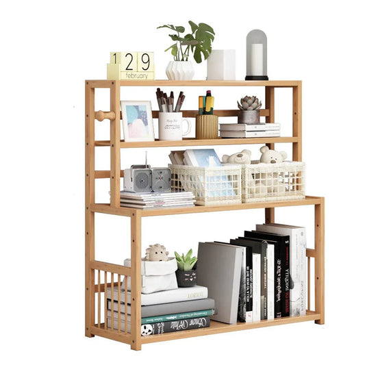 Compact Desktop Bookshelf Storage Bookcase Organizer Small Shelf Display Unit