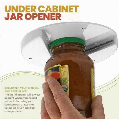 Under Cabinet Jar Opener Undermount Multipurpose Lid Gripper Bottle Opener Tools