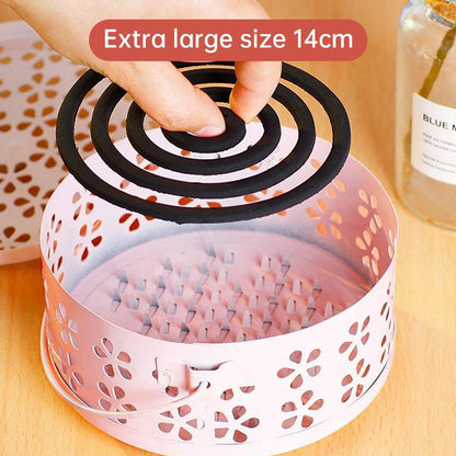 Iron Mosquito Incense Box Fireproof Tray Stand Indoor Household Incense Holder - Blue