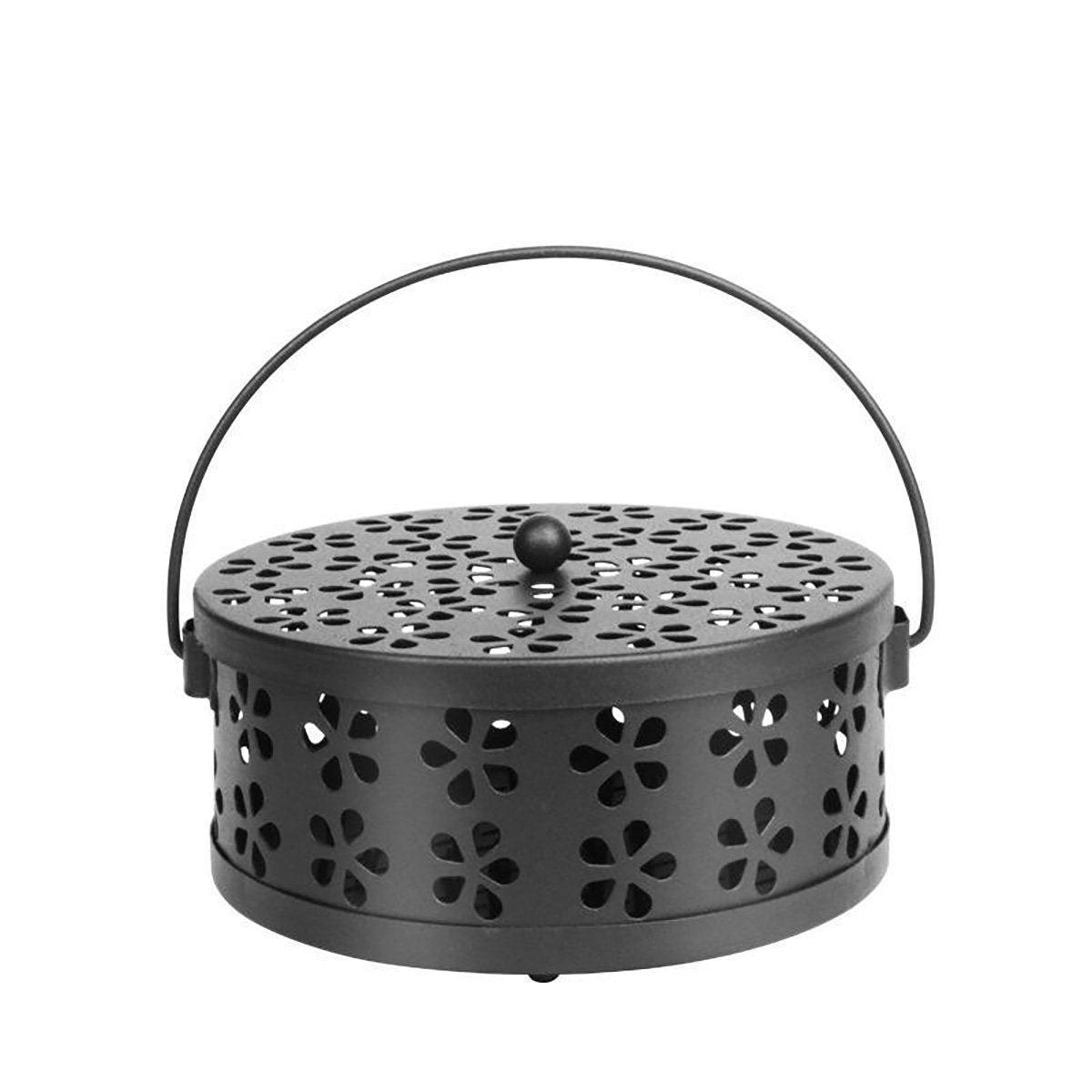 Iron Mosquito Incense Box Fireproof Tray Stand Indoor Household Incense Holder - Blue