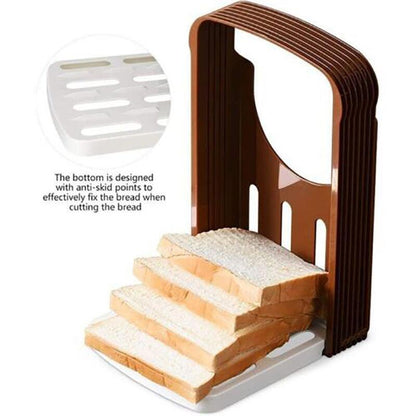 Foldable Bread Slicer Cutting Guide for Loaf Toast Adjustable Thickness