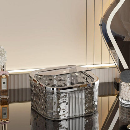 Desktop Mini Trash Can Small Waste Bin Storage Bucket for Office Kitchen Home - Grey-S