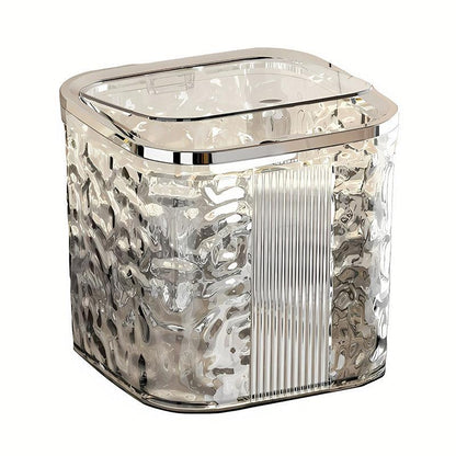 Desktop Mini Trash Can Small Waste Bin Storage Bucket for Office Kitchen Home - Grey-S