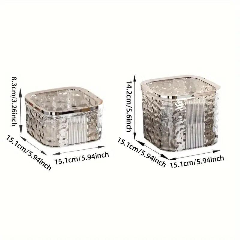 Desktop Mini Trash Can Small Waste Bin Storage Bucket for Office Kitchen Home - White-S