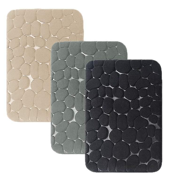 40x60cm Non-Slip Memory Foam Bath Mat Super Absorbent Floor Rug for Bathroom Use - Khaki