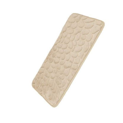 40x60cm Non-Slip Memory Foam Bath Mat Super Absorbent Floor Rug for Bathroom Use - Khaki