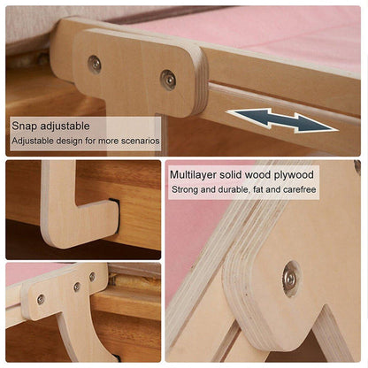 Window Hanging Cat Hammock Solid Wood Sun Bed Nest for All Seasons Durable - Grey+Yellow