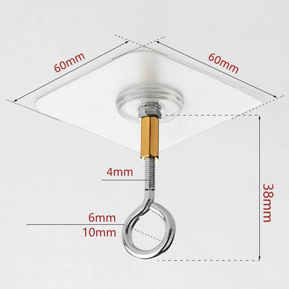 12 PCS Heavy Duty Self Adhesive Hooks Stainless Steel Ceiling Hooks for Home - Closed - Mekamart Australia