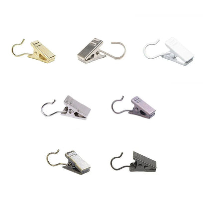 50PCS Stainless Steel Curtain Clip Hooks Strong Load-bearing Shower Accessories - Copper - Mekamart Australia
