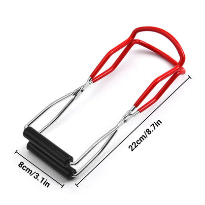 Stainless Steel Canning Jar Lifter Anti-Slip Lifting Tongs Gripper Anti-scalding - White