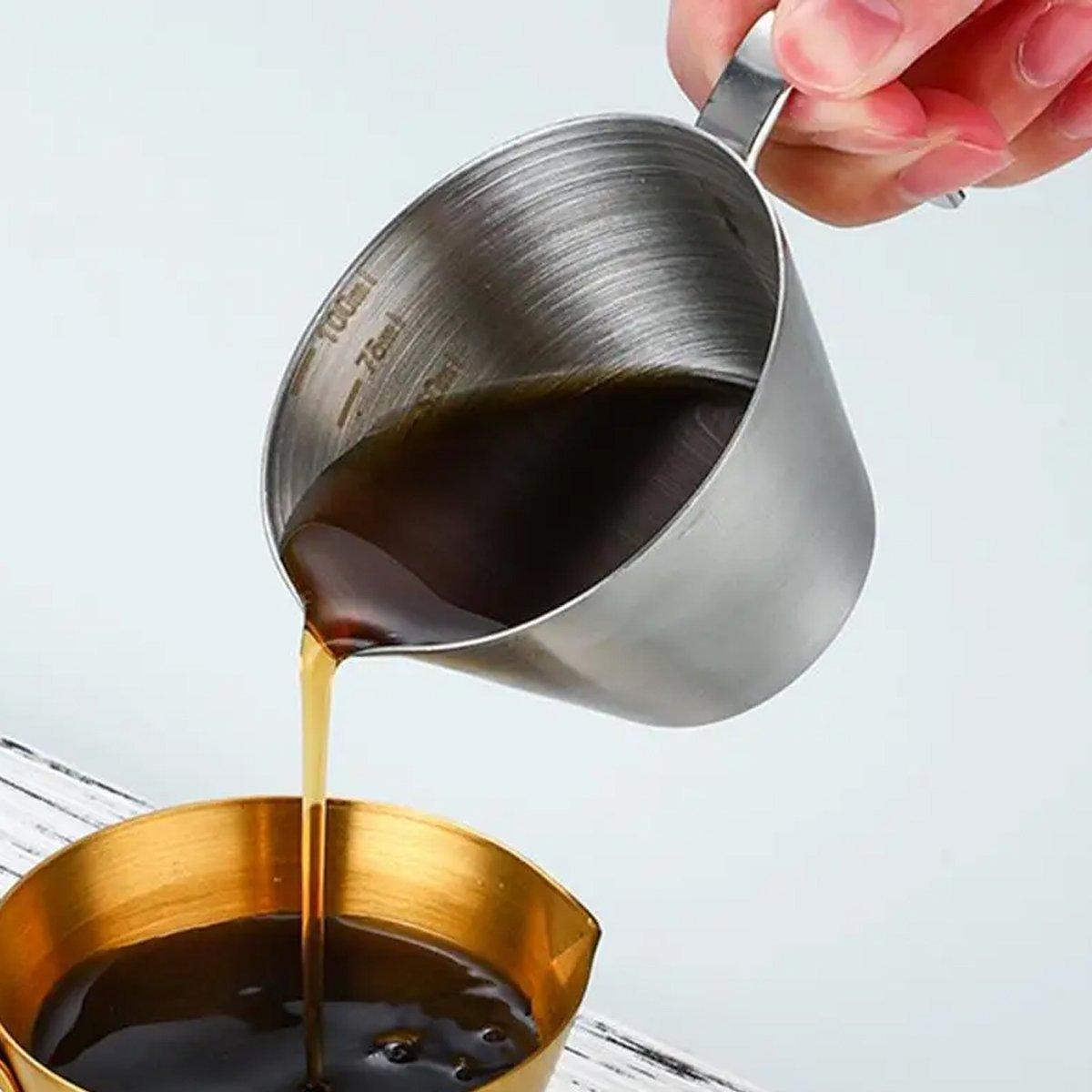 100ml Stainless Steel Coffee Extraction Measuring Cup Graduated Coffee Tool