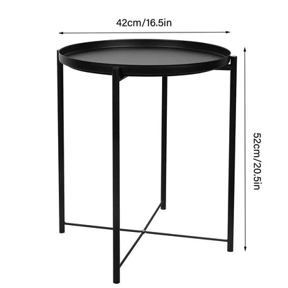 Small Coffee Table Simple Tray Mini Round Table Compact Side Table Living Room - Mekamart Australia