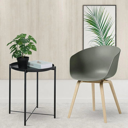 Small Coffee Table Simple Tray Mini Round Table Compact Side Table Living Room - Mekamart Australia