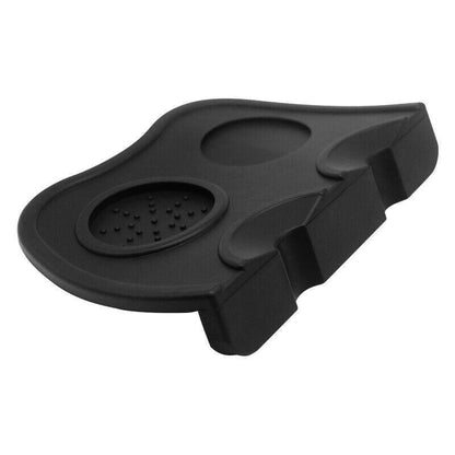 Double Slot Silicone Coffee Tamper Mat | Non-Slip Corner Tamping Pad 21×15×4cm