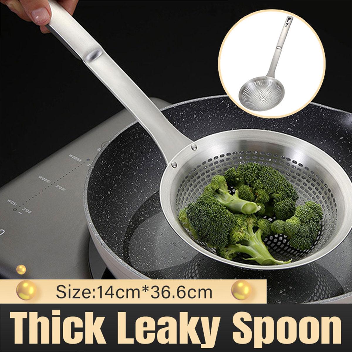 Stainless Steel Colander Spoon Kitchen Strainer Tool for Pasta Rice Vegetable