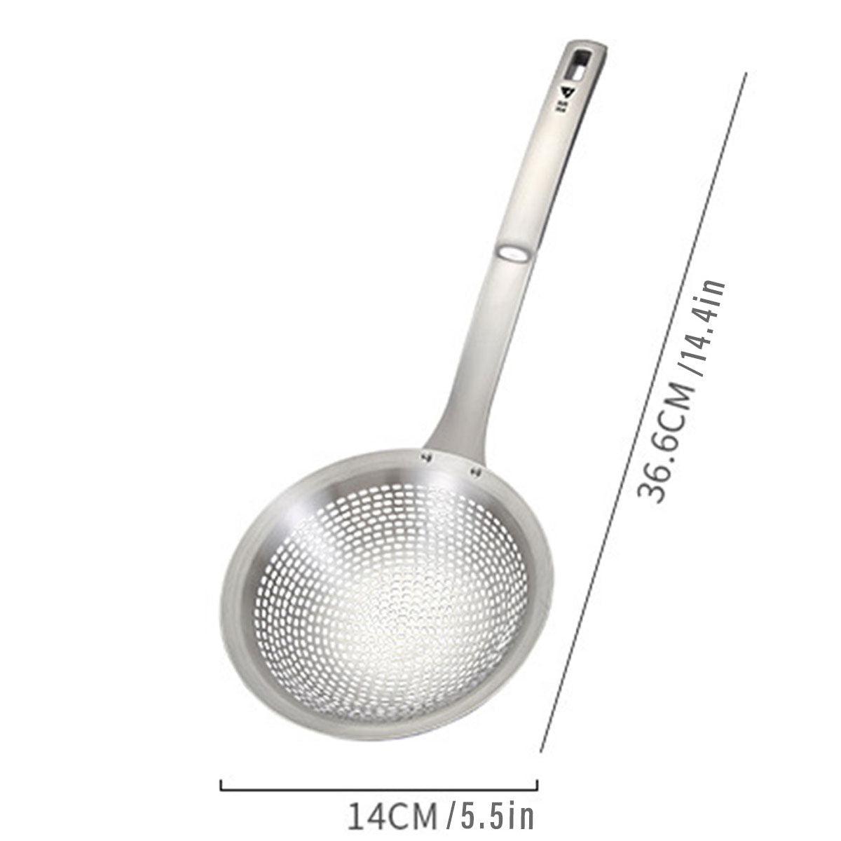 Stainless Steel Colander Spoon Kitchen Strainer Tool for Pasta Rice Vegetable