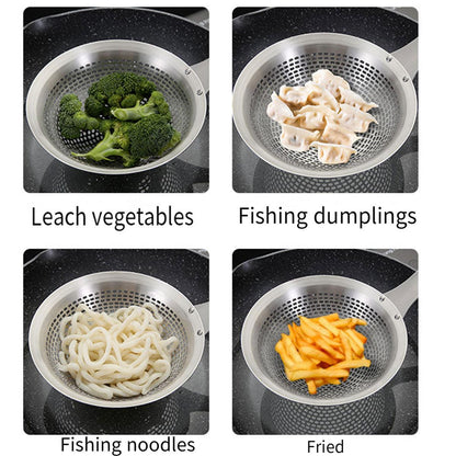 Stainless Steel Colander Spoon Kitchen Strainer Tool for Pasta Rice Vegetable