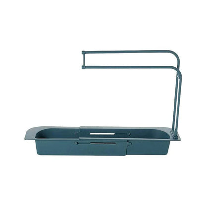 Telescopic Sink Rack Holder Expandable Storage Drain Basket Home Kitchen Kit - Blue - Mekamart Australia