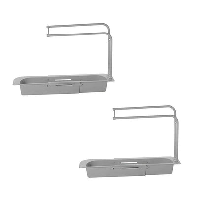 Telescopic Sink Rack Holder Expandable Storage Drain Basket Home Kitchen Kit - Blue - Mekamart Australia