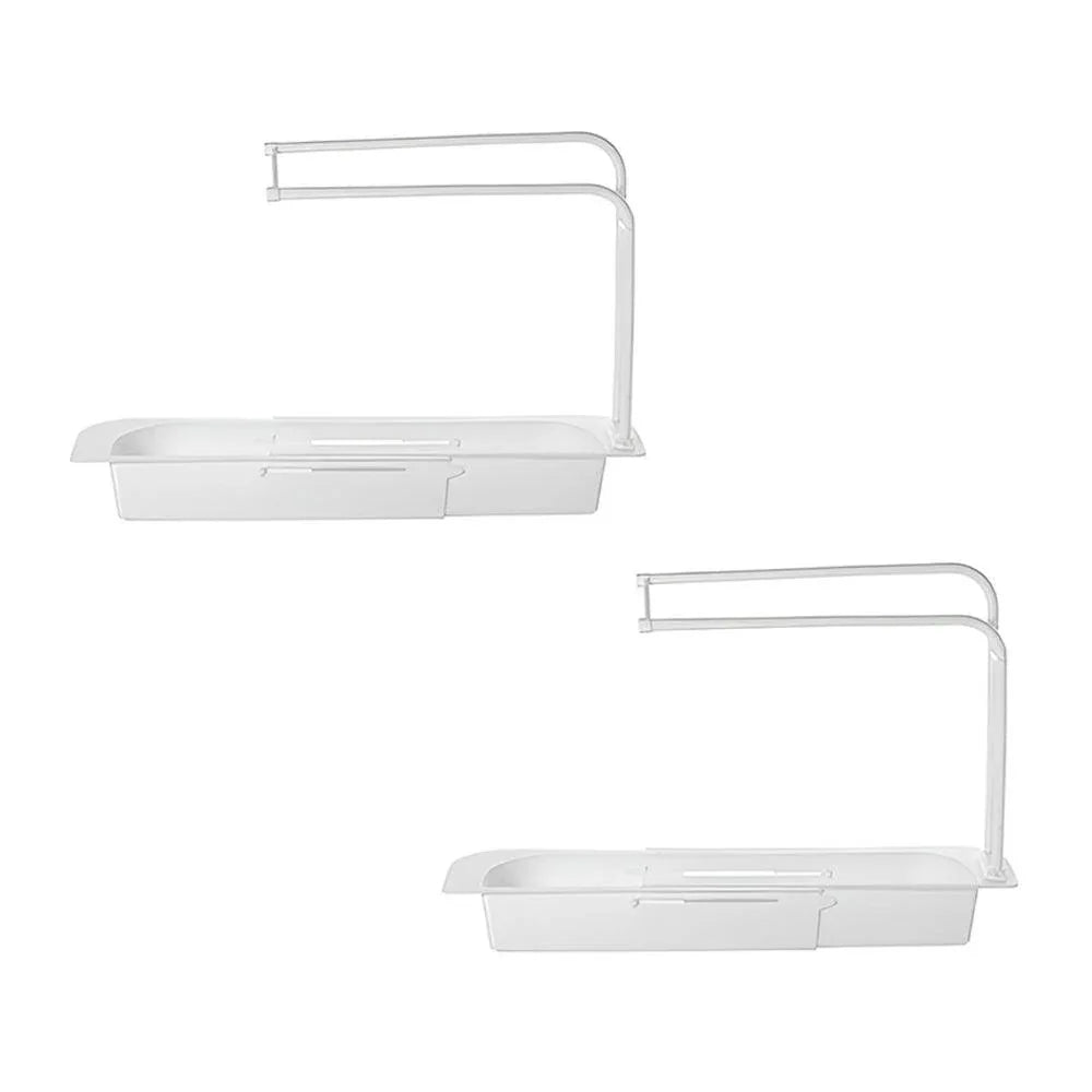 Telescopic Sink Rack Holder Expandable Storage Drain Basket Home Kitchen Kit - Blue - Mekamart Australia