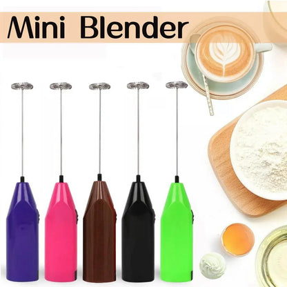 Electric Kitchen Mini Foamer Milk Frother Egg Beater Stirrer Whisk Mixer Tool - Purple - Mekamart Australia