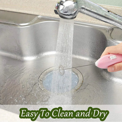 Electric Kitchen Mini Foamer Milk Frother Egg Beater Stirrer Whisk Mixer Tool - Silver