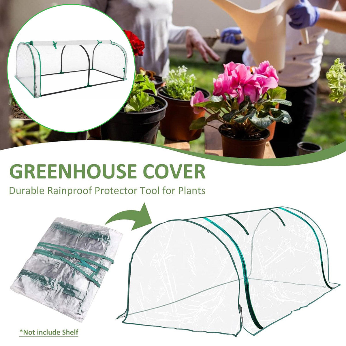 PVC Greenhouse Cover Replacement Plant Tent Garden Shelter No Frame - Grid