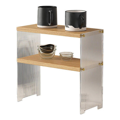 Acrylic Desktop Cup Holder Multi-Purpose Portable Storage Organizer For Home - White