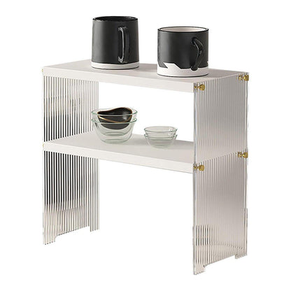 Acrylic Desktop Cup Holder Multi-Purpose Portable Storage Organizer For Home - White