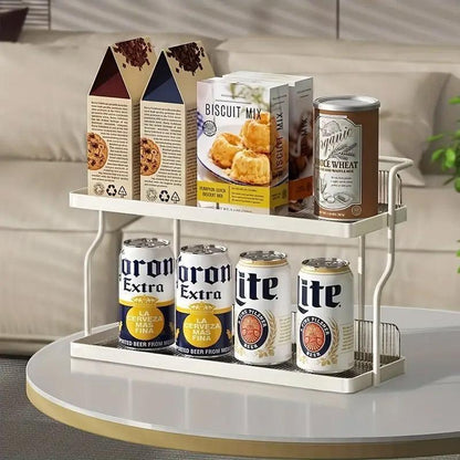 2 Tier Shelf Kitchen Storage Rack Organizer for Home and Countertop Organization - Mekamart Australia