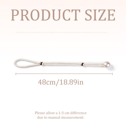 Curtain Tiebacks Pearl Strap Set 3 Pairs Decorative Buckle Holder Rings Hooks - White