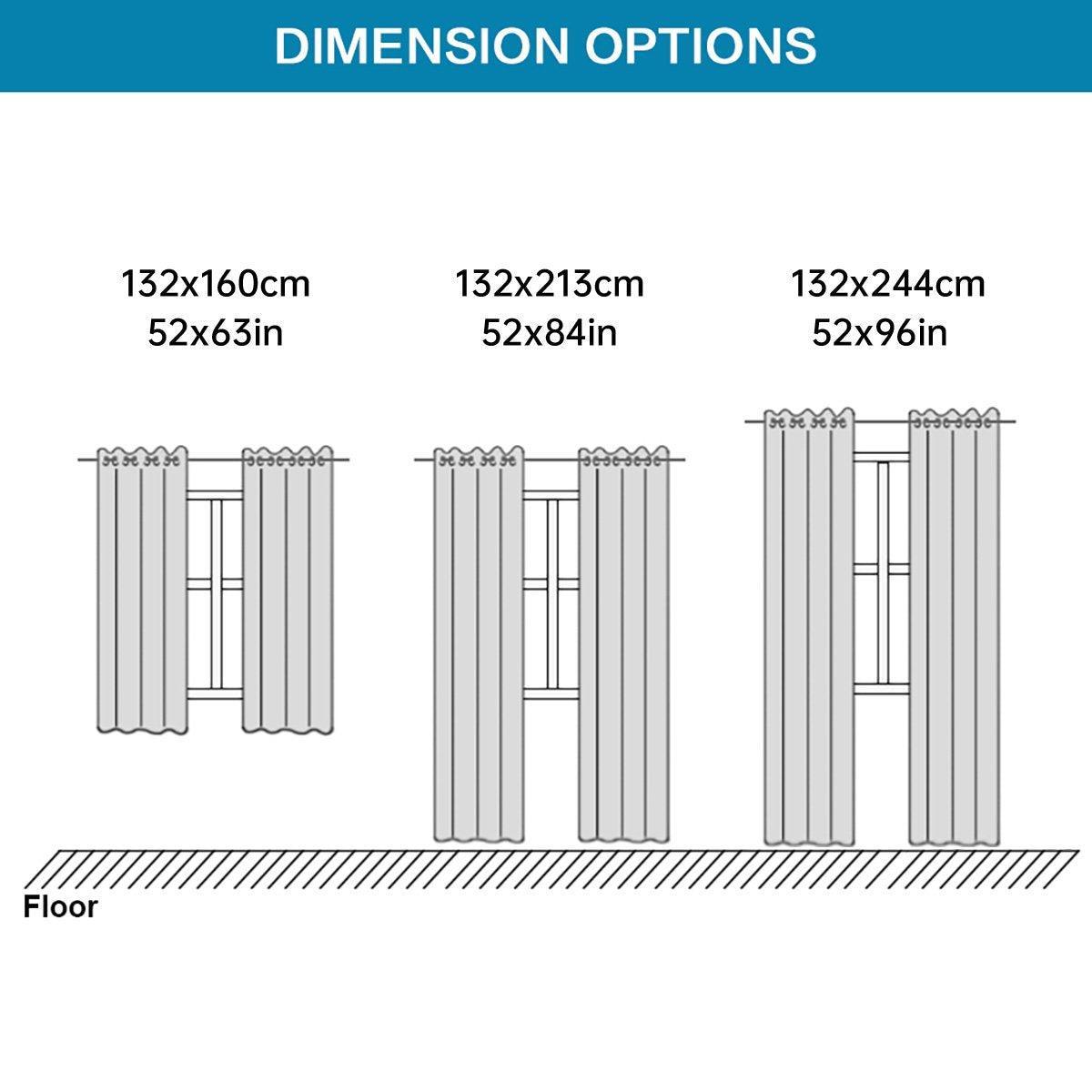 2pcs Semi Blackout Curtain Fabric Solid Colour Home Decor Drapes for Living Room - Dark Grey - 132x160cm