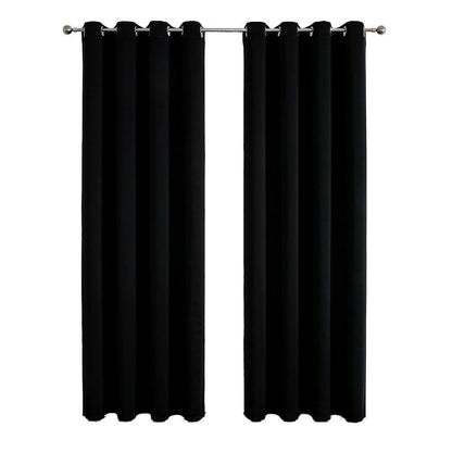 2pcs Semi Blackout Curtain Fabric Solid Colour Home Decor Drapes for Living Room - Dark Grey - 132x160cm
