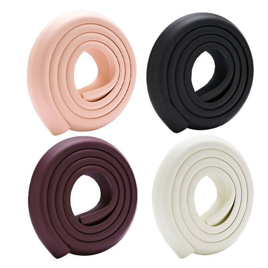 Foam Edge Guard Strip for Desks and Tables with Corner Protector Bumper Tape - Brown - Mekamart Australia