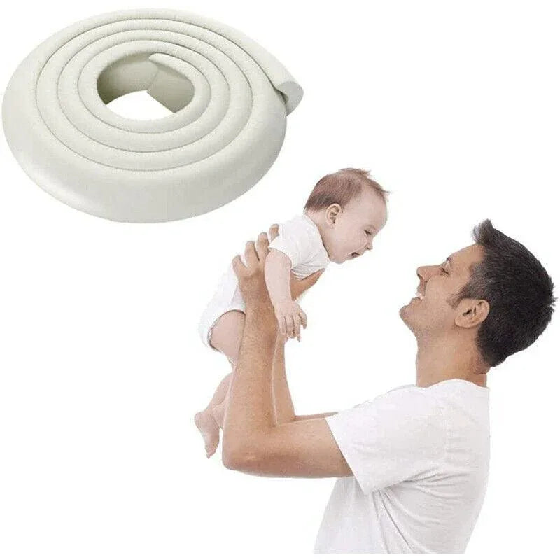 Foam Edge Guard Strip for Desks and Tables with Corner Protector Bumper Tape - Brown - Mekamart Australia