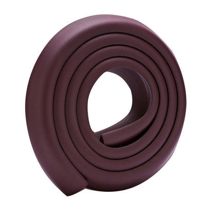 Foam Edge Guard Strip for Desks and Tables with Corner Protector Bumper Tape - Brown - Mekamart Australia